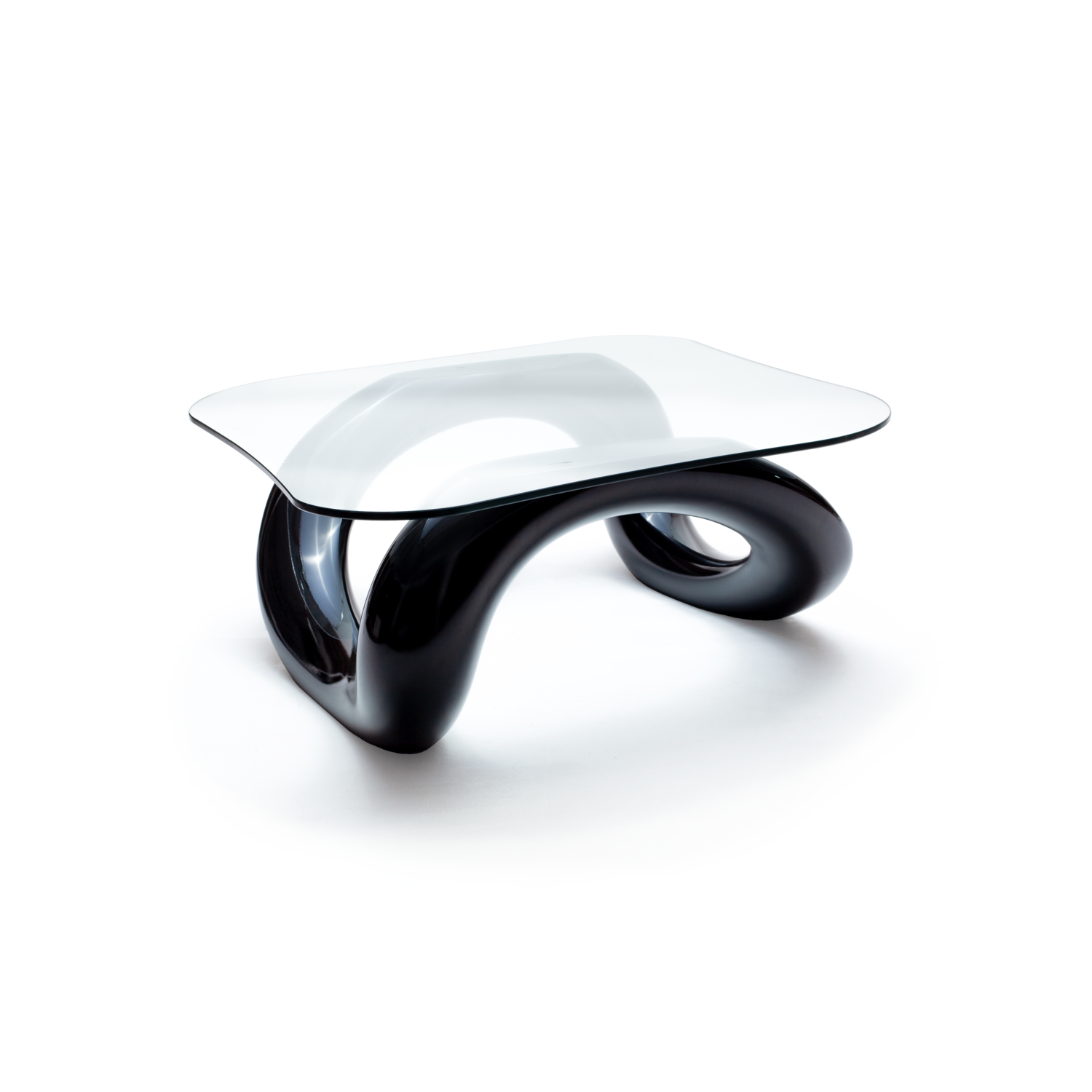 Ava Coffee Table with Cast Bronze Base and Glass Top - Karl