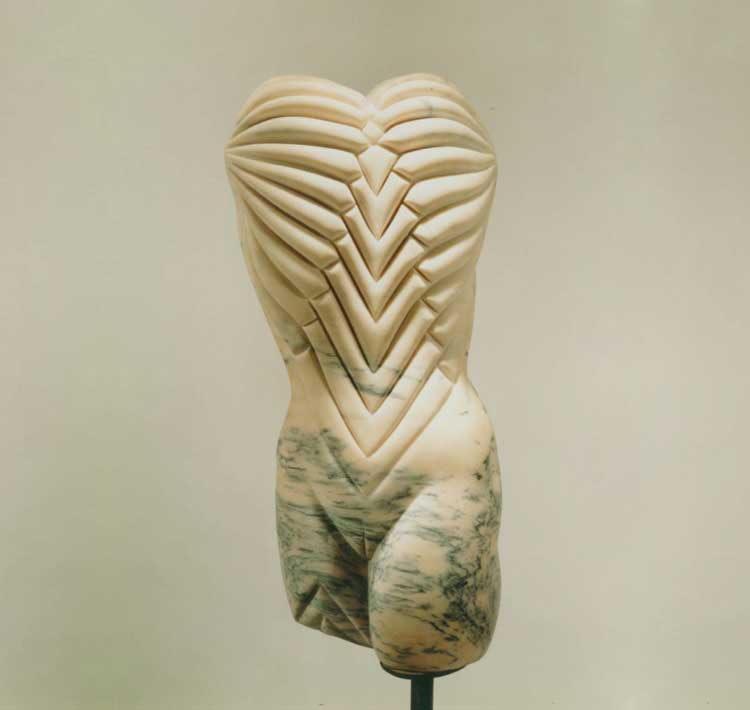 Pink Portuguese Marble Torso Sculpture - Karl Geckler Official Website